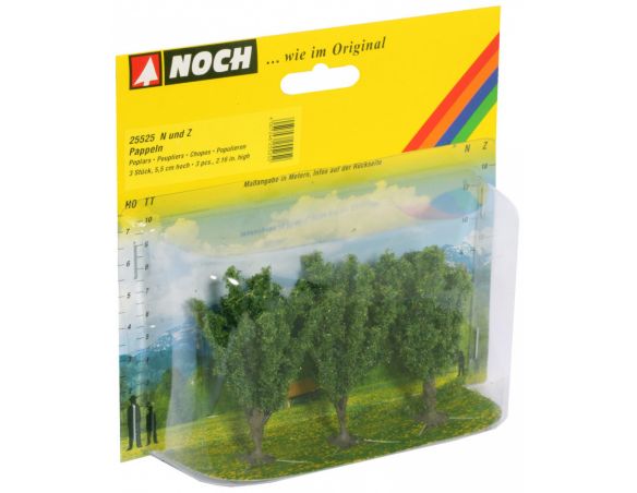 Noch 25525 Pioppi 3 Pezzi 5,6 cm Modellino SCATOLA ROVINATA