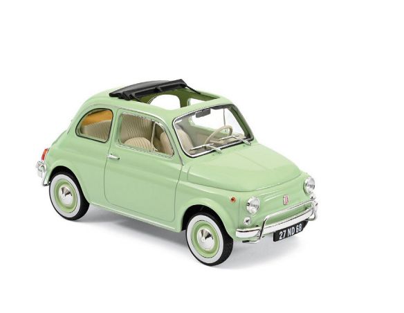NOREV NV187773 FIAT 500 L 1968 LIGHT GREEN WITH SPECIAL BIRTH PACK 1:18 Modellino