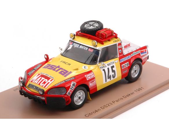 SPARK MODEL S5538 CITROEN DS 23 N.145 PARIS DAKAR 1981 RONCIN-QUENTI-DARMENDRAIL 1:43 Modellino