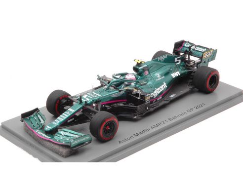 SPARK MODEL S7672 ASTON MARTIN AMR21 SEBASTIAN VETTEL 2021 N.5 BAHRAIN GP 1:43 Modellino