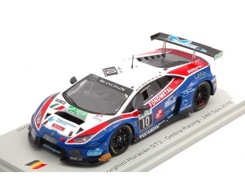 SPARK MODEL SB284 LAMBORGHINI HURACAN GT3 N.10 24 H SPA 2016 BERETTA-BERTON-GATTUSO-COSTAN Modellino