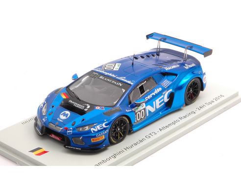 SPARK MODEL SB291 LAMBORGHINI HURACAN GT3 N.10 24 H SPA 2016 MACHIELS-VENTURINI-MUL-SPLUNT Modellino