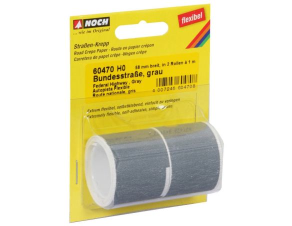 Noch 60470 Strada Asfaltata 2 Rotoli 1 Metro Modellismo SCATOLA ROVINATA