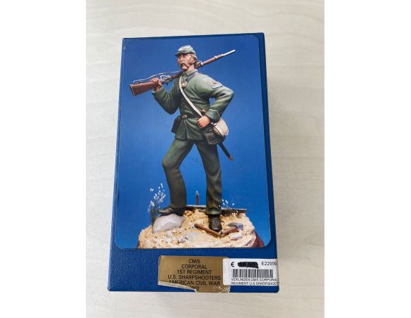 Verlinden 5 cm Corporal 1° Regimento U.S. Sharpshooters Guerra Civile Americana SCATOLA ROVINATA
