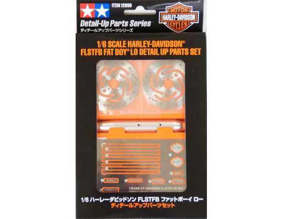 Tamiya 12655 Harley Davidson FLSTFB Fat Boy Lo Detail Up Parts Set Scala 1/6 SCATOLA ROVINATA
