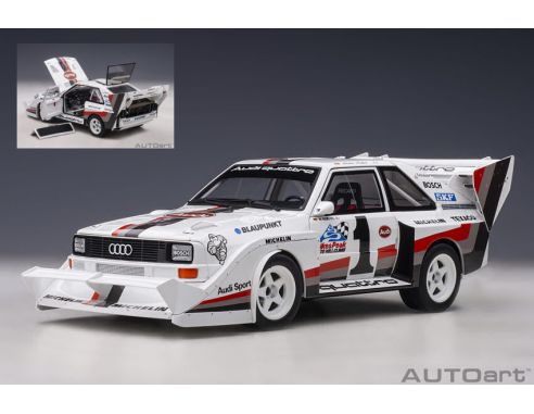 AUTOART AA88700 AUDI QUATTRO S1 N.1 WINNER PIKES PEAK 1987 W.ROHRL 1:18 Modellino