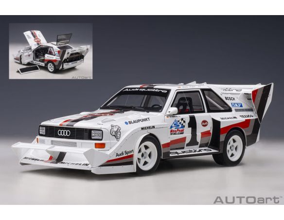 AUTOART AA88700 AUDI QUATTRO S1 N.1 WINNER PIKES PEAK 1987 W.ROHRL 1:18 Modellino