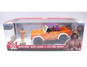 JADA TOYS JADA32046 FORD BRONCO 1973 W/MACHO MAN FIGURE ORANGE/PURPLE/WHITE 1:24 Modellino