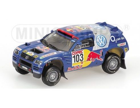 MINICHAMPS 436055303 VOLKSWAGEN RACE TOUAREG SABY WINNERS RALLY POR LAS PAMPAS 2005 Modellino
