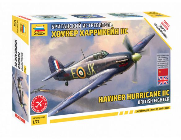 ZVEZDA Z7322 HAWKER HURRICANE Mk II C KIT 1:72 Modellino