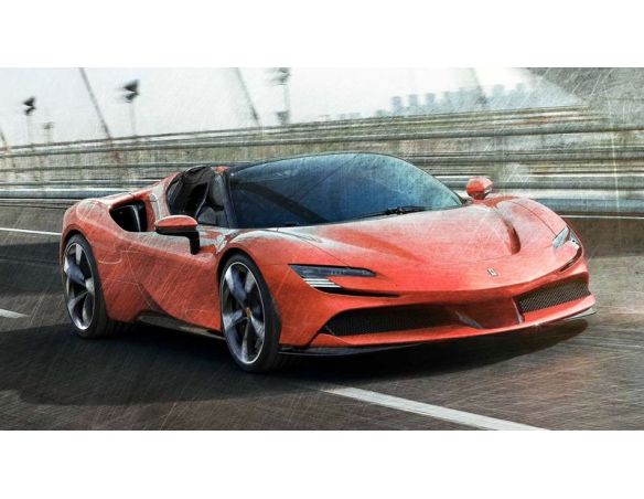LOOKSMART LS522D FERRARI SF90 SPIDER ROSSO SCUDERIA 1:43 Modellino