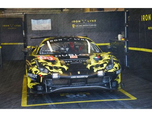 LOOKSMART LSLM112 FERRARI 488 GTE EVO N.60 IRON LYNX LM 2020 PIANEZZ.-RUBERTI-SCHIAV.1:43 Modellino
