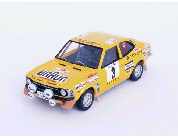 TROFEU TFRRAL111 TOYOTA COROLLA LEVIN 4th RALLY TAP 1974 ANDERSSON-HERTZ 1:43 Modellino