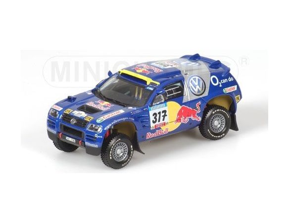 MINICHAMPS 436055317 VOLKSWAGEN TOUAREG DAKAR 2005 R. GORDON Modellino