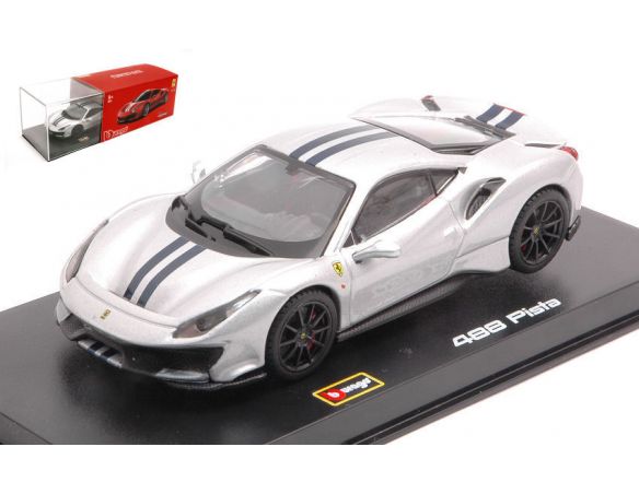 BBURAGO BU36910W FERRARI 488 PISTA 2018 WHITE SIGNATURE SERIES 1:43 Modellino