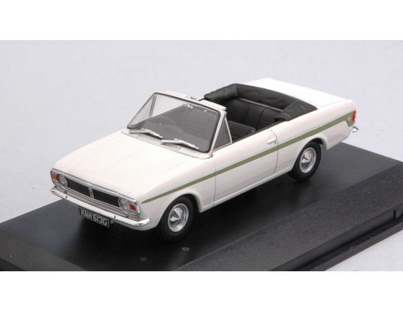 OXFORD OXF43CCC002 FORD CORTINA MKII CRAYFORD CONVERTIBLE WHITE/GREEN 1:43 Modellino