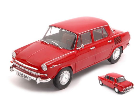 WHITEBOX WB124066 SKODA 1000 MB RED 1:24 Modellino