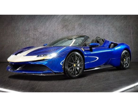 LOOKSMART LS522B FERRARI SF90 SPIDER ELECTRIC BLUE 1:43 Modellino