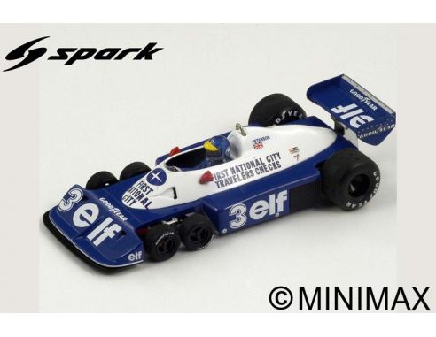 SPARK MODEL S18472 TYRRELL P34 RONNIE PETERSON 1977 N.3 BRAZILIAN GP 1:18 Modellino