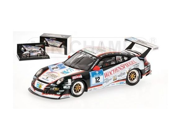 MINICHAMPS 436076512 PORSCHE 911 GT3 CUP WEISS PIETSCH 24H RENNEN ADAC NURBURGRING 2007 Modellino