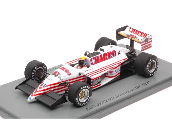 SPARK MODEL S7221 AGS JH22 ROBERTO MORENO 1987 N.14 6th AUSTRALIAN GP 1:43 Modellino