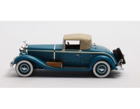 MATRIX SCALE MODELS MX40907-012 ISOTTA FRASCHINI 8A SS CASTAGNA ROADSTER CLOSED 1929 BLUE 1:43 Modellino