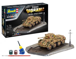 REVELL RV03298 FIRST DIORAMA SET SD.KFZ.234/2 PUMA KIT 1:76 Modellino