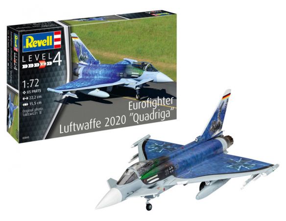 REVELL RV03843 EUROFIGHTER LUFTWAFFE 2020 QUADRIGA KIT 1:72 Modellino