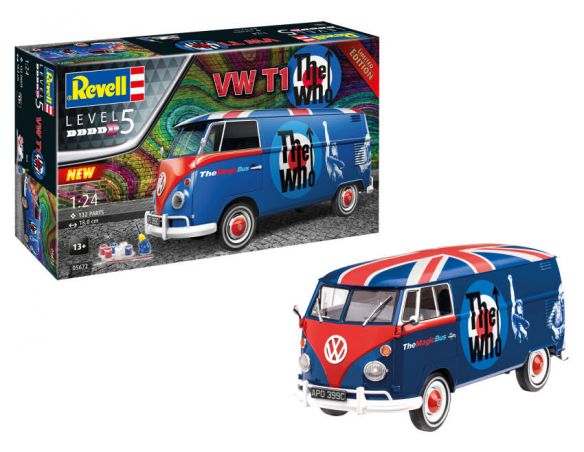 REVELL RV05672 VW T1 THE WHO GIFT SET KIT 1:24 Modellino