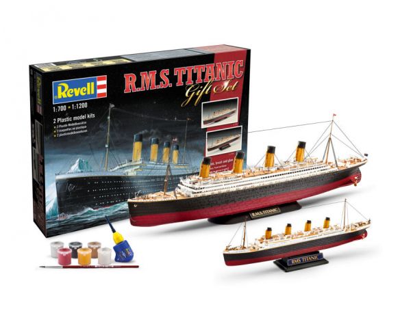 REVELL RV05727 R.M.S. TITANIC 1:700 + 1:1200 GIFT SET KIT Modellino