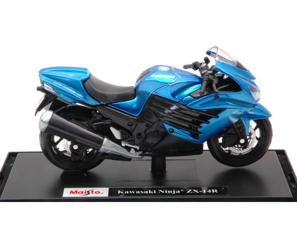 MAISTO MI12020B KAWASAKI NINJA ZX-14R METALLIC BLUE 1:18 Modellino