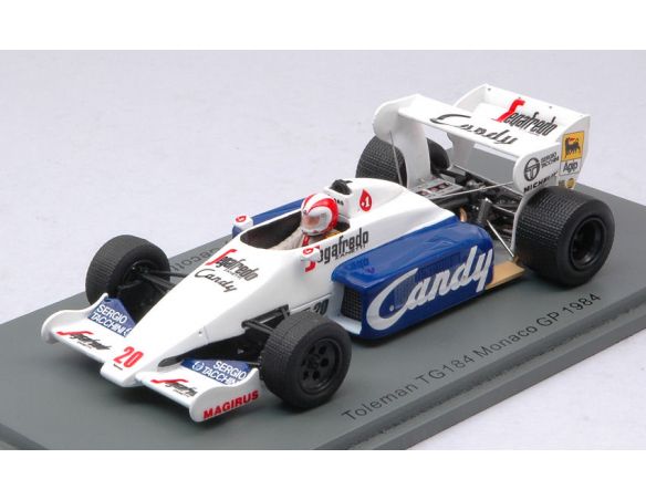SPARK MODEL S2779 TOLEMAN TG184 JOHNNY CECOTTO N.20 MONACO GP 1984 1:43 Modellino