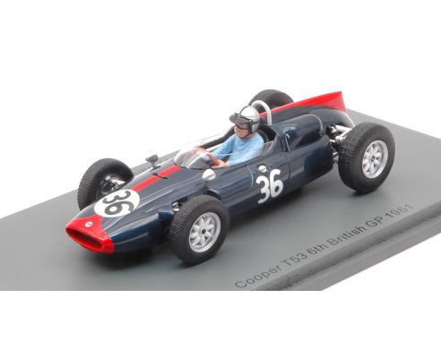 SPARK MODEL S8060 COOPER T53 ROY SALVADORI 1961 N.36 6th BRITISH GP 1:43 Modellino