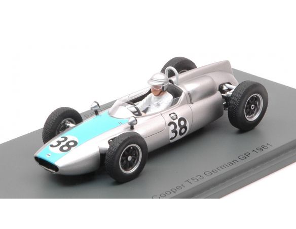 SPARK MODEL S8061 COOPER T53 BERNARD COLLOMB 1961 N.38 GERMAN GP 1:43 Modellino