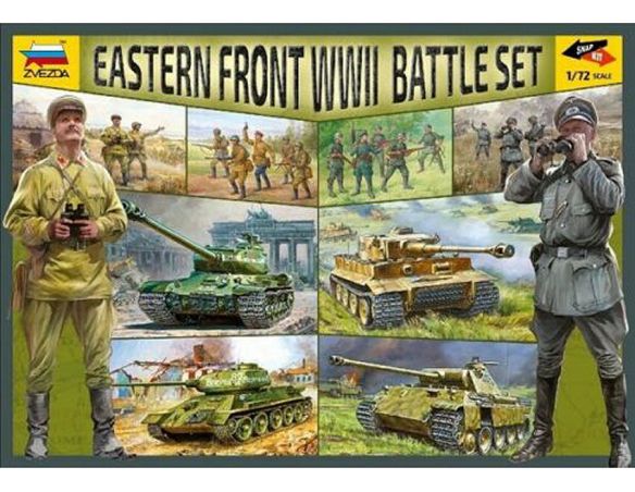 ZVEZDA Z5203 BATTLE SET EASTERN FRONT WWII KIT 1:72 Modellino
