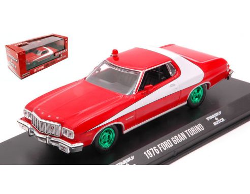 GREENLIGHT GREEN86442GR FORD GRAN TORINO 1976 STARSKY & HUTCH GREEN WHEELS 1:43 Modellino