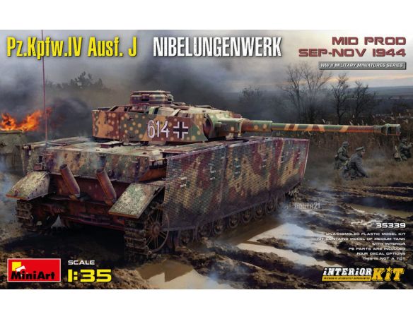 MINIART MIN35339 Pz.Kpfw.IV Ausf.J NIBELUNGENWERK MID PROD.INTERIOR KIT 1:35 Modellino