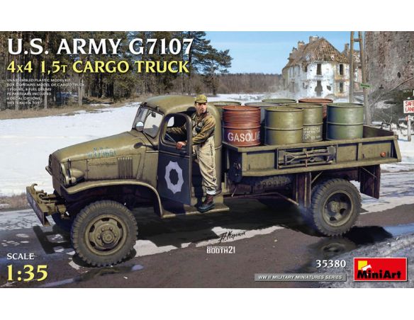 MINIART MIN35380 US ARMY G7107 4x4 1,5t CARGO TRUCK KIT 1:35 Modellino