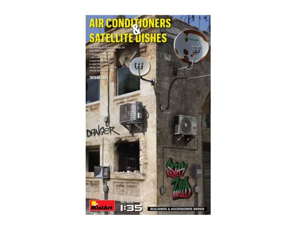 MINIART MIN35638 AIR CONDITIONED & SATELLITE DISHES KIT 1:35 Modellino