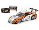 MINICHAMPS 436108909 PORSCHE 911 GT3R HYBRID BERGMEISTER LIETZ HOLZER 24H NURBURGRING 2010 Modellino