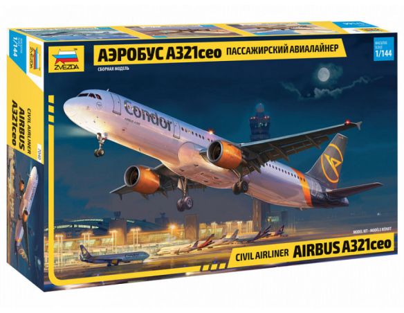 ZVEZDA Z7040 AIRBUS A321 CEO KIT 1:144 Modellino