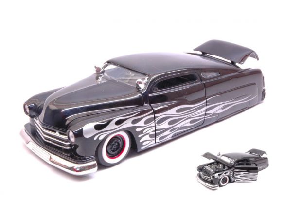 JADA TOYS JADA99969BK CHEVY CAMARO 1971 BLACK W/SILVER FLAMES BIGTIME MUSCLE 1:24 Modellino