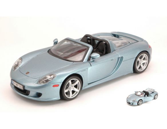 MOTORMAX MTM73305SL PORSCHE CARRERA GT 2003 SILVERBLUE 1:24 Modellino