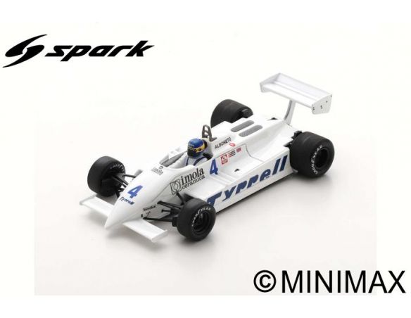 SPARK MODEL S7281 TYRRELL 011 MICHELE ALBORETO 1981 N.4 DUTCH GP 1:43 Modellino