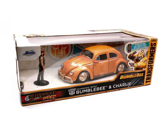 JADA TOYS JADA30114 VW BEETLE BUMBLEBEE & CHARLIE FIGURE 1:24 Modellino