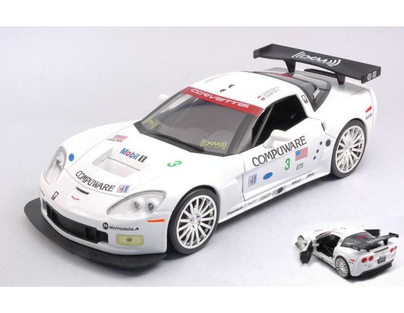 JADA TOYS JADA31651W CHEVY CORVETTE C6-R 2005 WHITE 1:24 Modellino