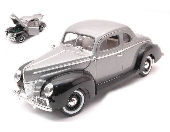 MOTORMAX MTM73108GYBK FORD COUPE' 1940 GREY/BLACK 1:18 Modellino