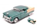 MOTORMAX MTM73229G CHEVY BEL AIR 1955 GREEN/CREME 1:24 Modellino