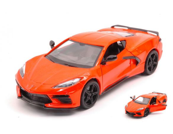 MOTORMAX MTM79360O CORVETTE STINGRAY 2020 ORANGE 1:24 Modellino