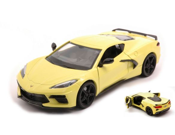 MOTORMAX MTM79360Y CORVETTE STINGRAY 2020 YELLOW 1:24 Modellino